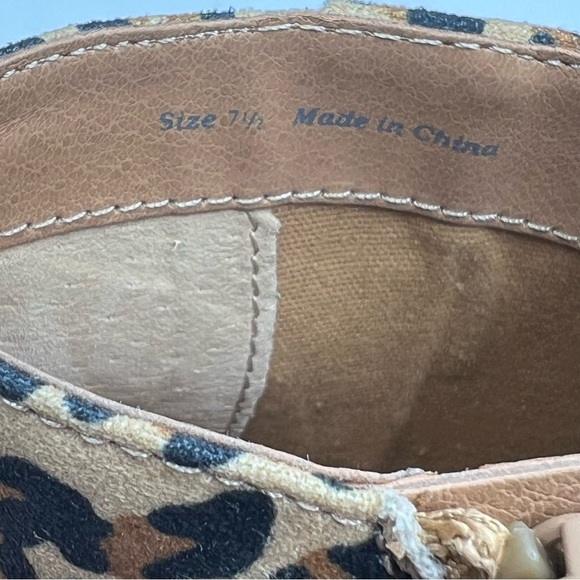 DOLCE VITA Wedge Lace Up Microsuede Leopard Bootie - Picture 9 of 9